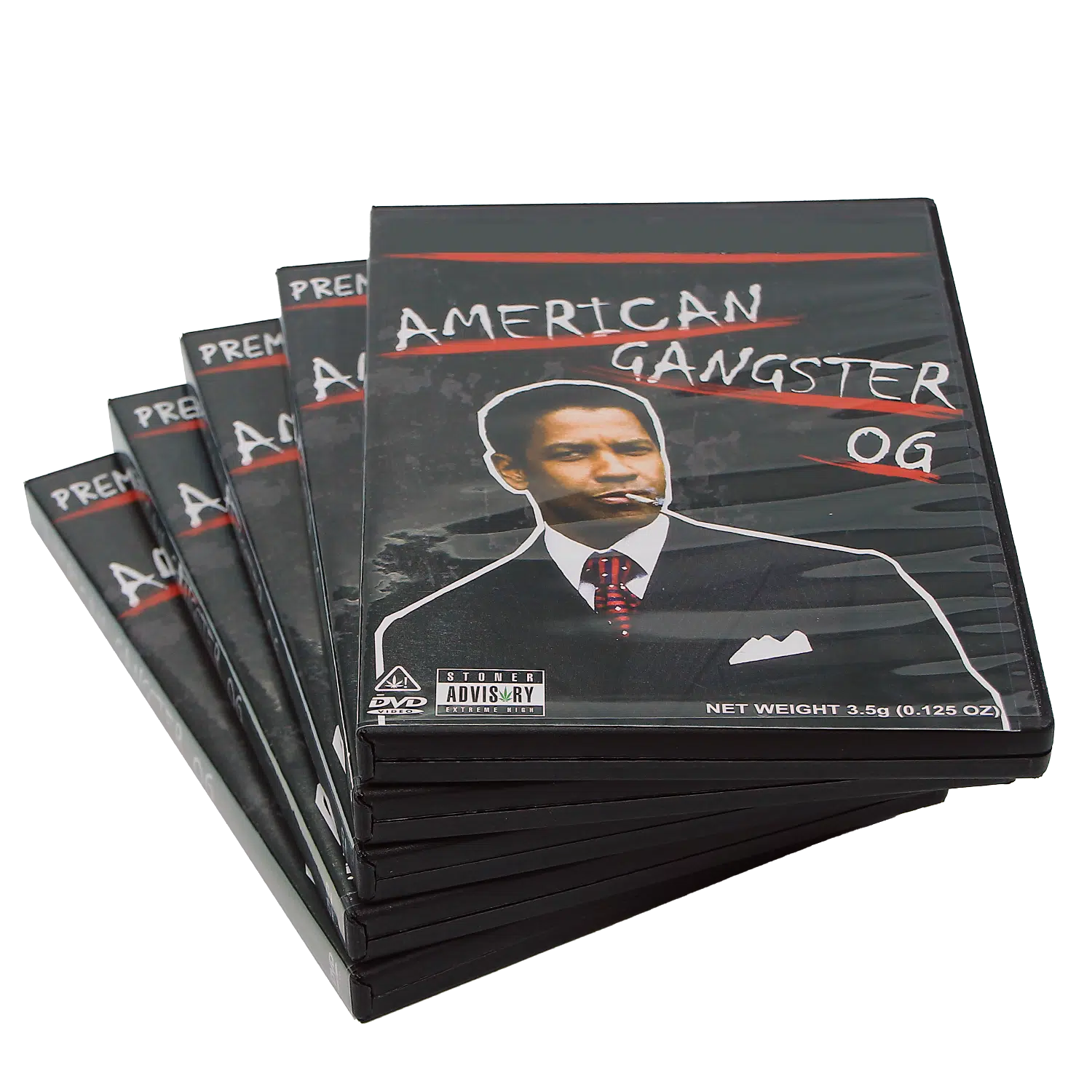 (5-Pack) 3.5 Gram Mylar Bag – Premium Mylar Bag + DVD Case Set DVD-MB-002