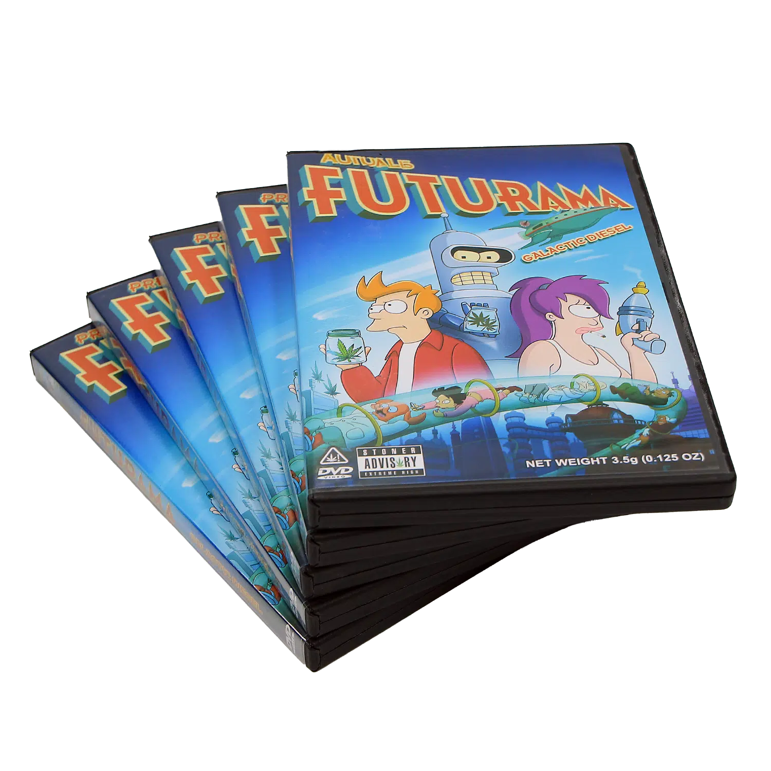 (5-Pack) 3.5 Gram Mylar Bag – Premium Mylar Bag + DVD Case Set – DVD-MB-015