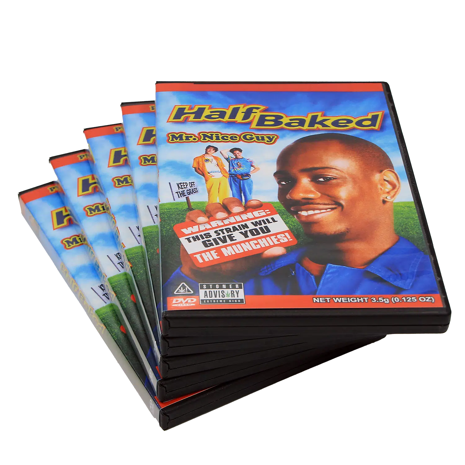 (5-Pack) 3.5 Gram Mylar Bag – Premium Mylar Bag + DVD Case Set – DVD-MB-018