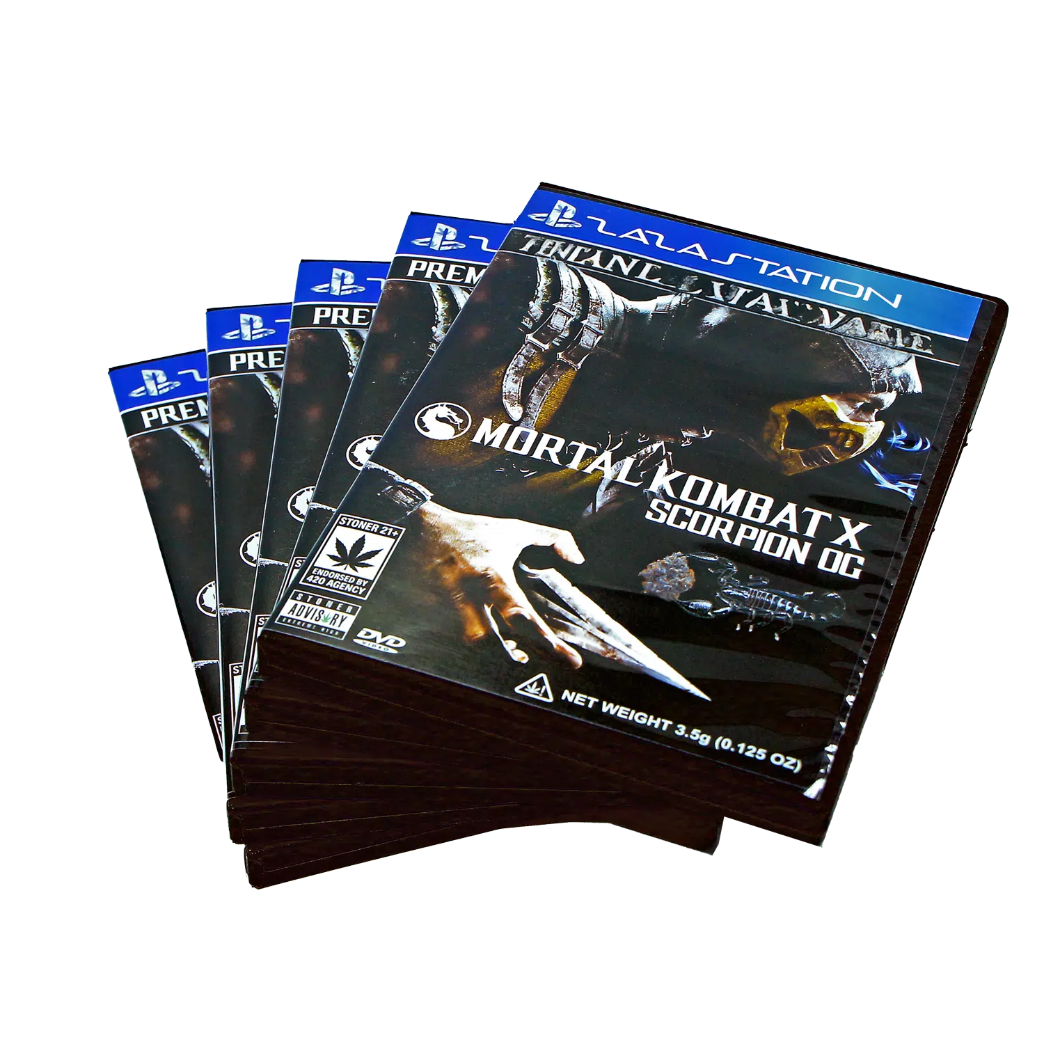 (5-Pack) 3.5 Gram Mylar Bag – Premium Mylar Bag + DVD Case Set – DVD-MB-025