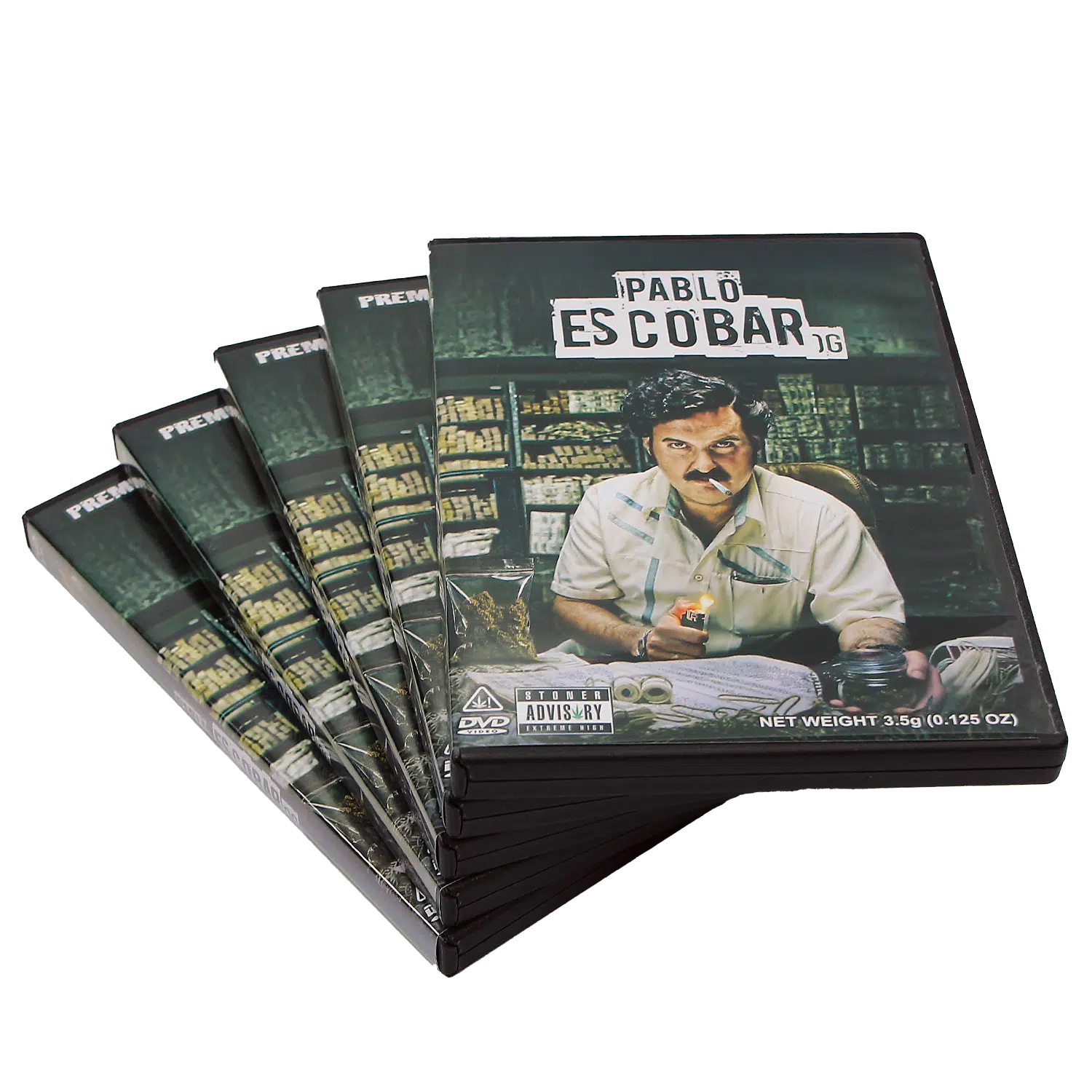 (5-Pack) 3.5 Gram Mylar Bag – Premium Mylar Bag + DVD Case Set – DVD-MB-028