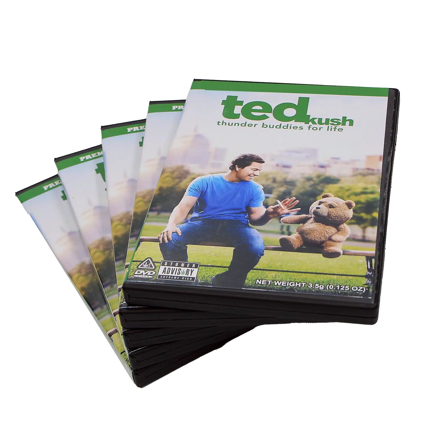 (5-Pack) 3.5 Gram Mylar Bag – Premium Mylar Bag + DVD Case Set – DVD-MB-040