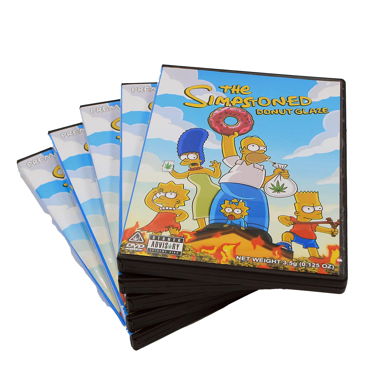 (5-Pack) 3.5 Gram Mylar Bag – Premium Mylar Bag + DVD Case Set – DVD-MB-044