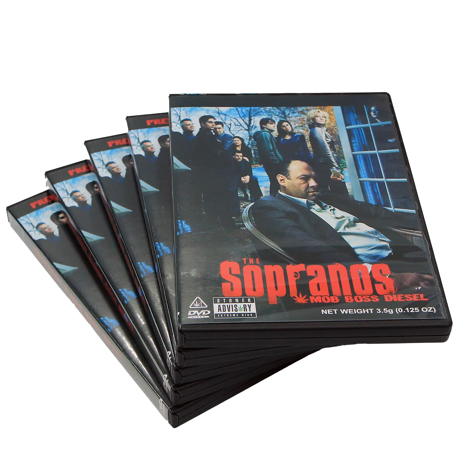 (5-Pack) 3.5 Gram Mylar Bag – Premium Mylar Bag + DVD Case Set – DVD-MB-045