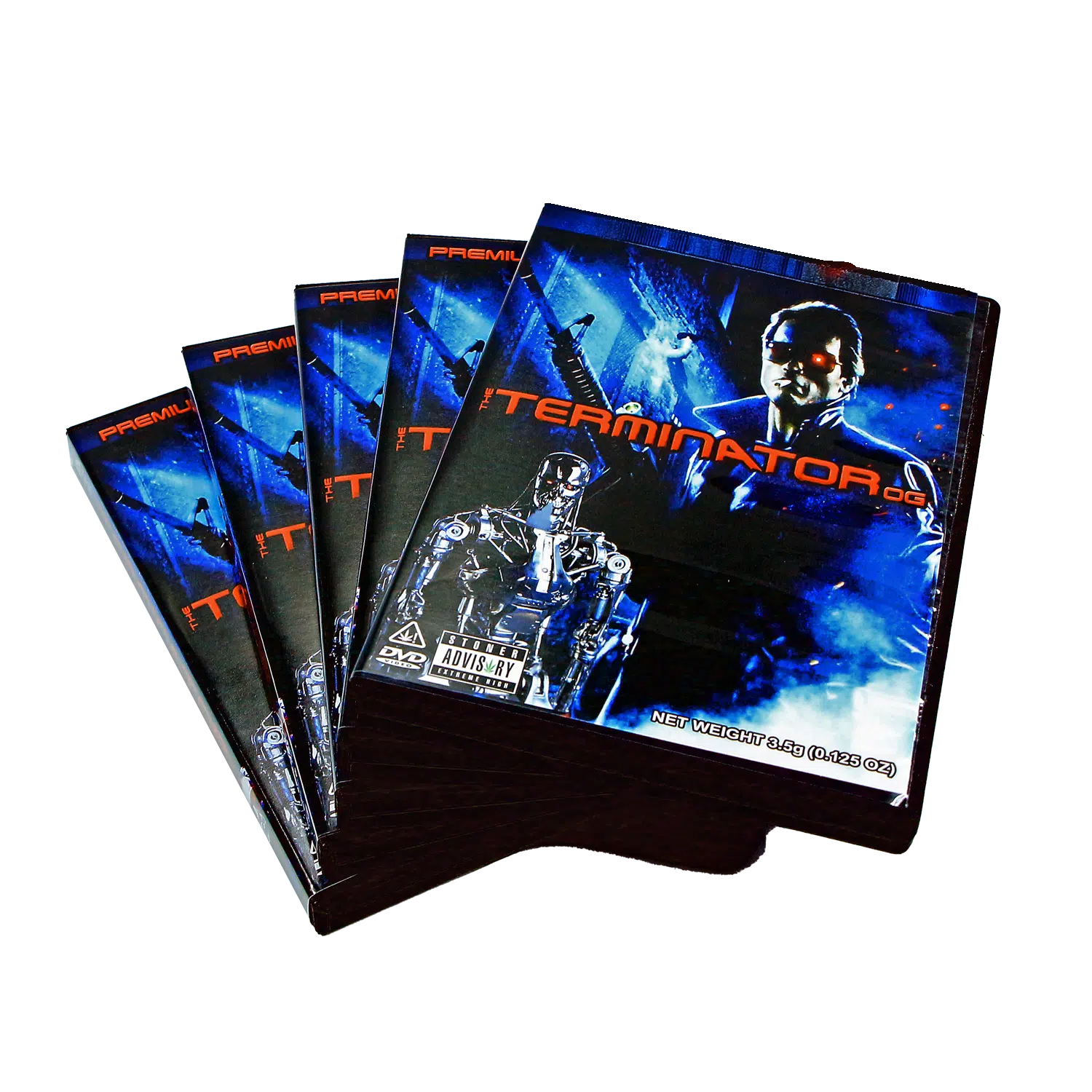 (5-Pack) 3.5 Gram Mylar Bag – Premium Mylar Bag + DVD Case Set – DVD-MB-046