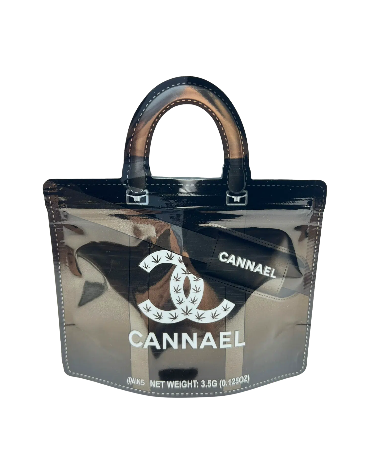 3.5g Handbag Shaped Mylar Bag (50 Count) Cannael Black – HBMB-35-011