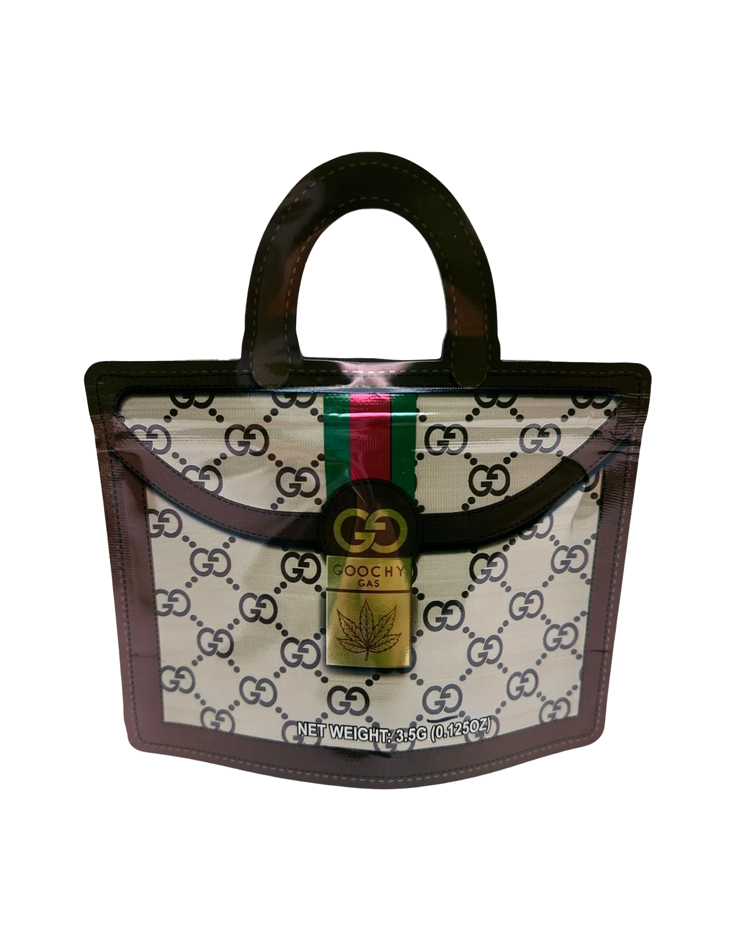 3.5g Handbag Shaped Mylar Bag (50 Count) Goochy Gas Classic – HBMB-35-023