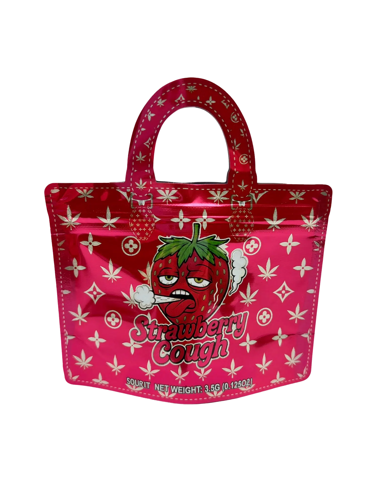 3.5g Handbag Shaped Mylar Bag (50 Count) Strawberry Cough – HBMB-35-038