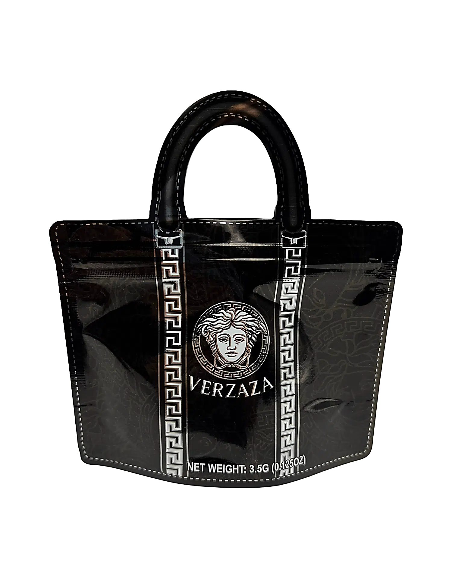 3.5g Handbag Shaped Mylar Bag (50 Count)  Verzaza Black – HBMB-35-043