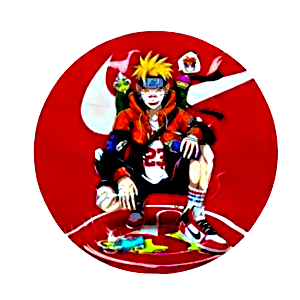 ASH015 Tin Ashtray 5.5″x5.5″ Anime Naruto with Air Jordans