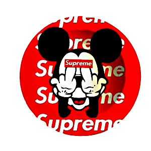 ASH023 Tin Ashtray 5.5″x5.5″ Supreme Mickey Mouse