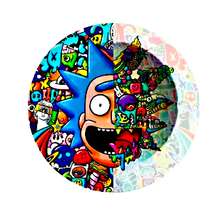 ASH029 Tin Ashtray 5.5″x5.5″ Rick Mad Face