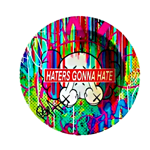 ASH031 Tin Ashtray 5.5″x5.5″ Haters Gonna Hate