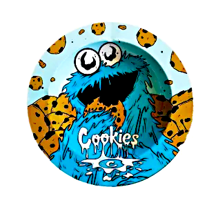 ASH032 Tin Ashtray 5.5″x5.5″ Cookies and Monster