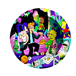 ASH038 Tin Ashtray 5.5″x5.5″ The Simpsons