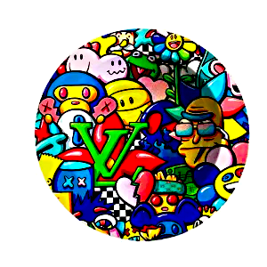 ASH050 Tin Ashtray 5.5″x5.5″ Louis Vuitton and Friends