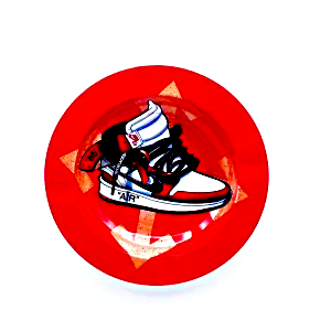 ASH069 Tin Ashtray 5.5″x5.5″ Jordan 4 Nike Air