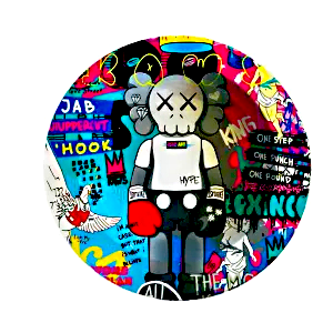 ASH079 Tin Ashtray 5.5″x5.5″ KAWS