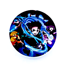 ASH087 Tin Ashtray 5.5″x5.5″ Anime Tanjiro Kamado