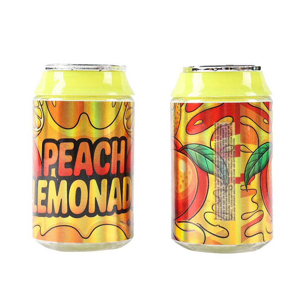 3.5g Plastic Soda Can Jar – (12 Count) Peach Lemonade CANJAR-007