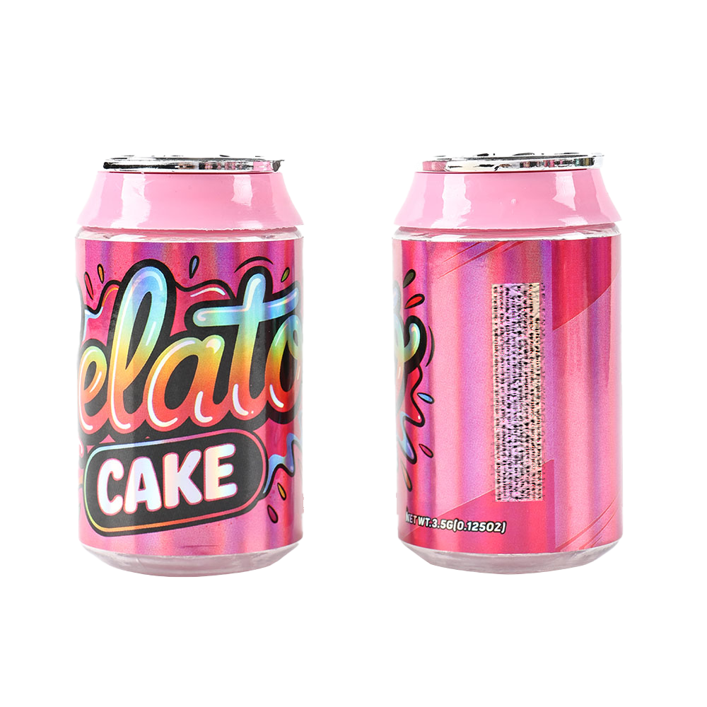 3.5g Plastic Soda Can Jar – (12 Count) Gelato Cake CANJAR-008