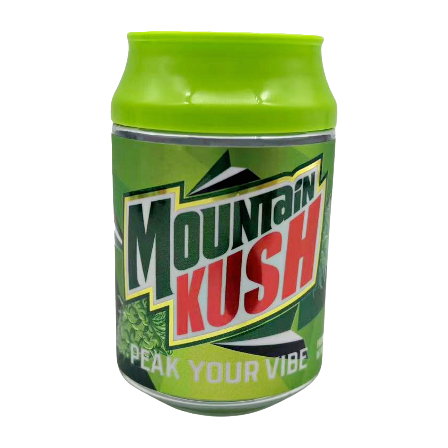 3.5g Plastic Soda Can Jar – (12 Count) Mountain Kush CMB-005