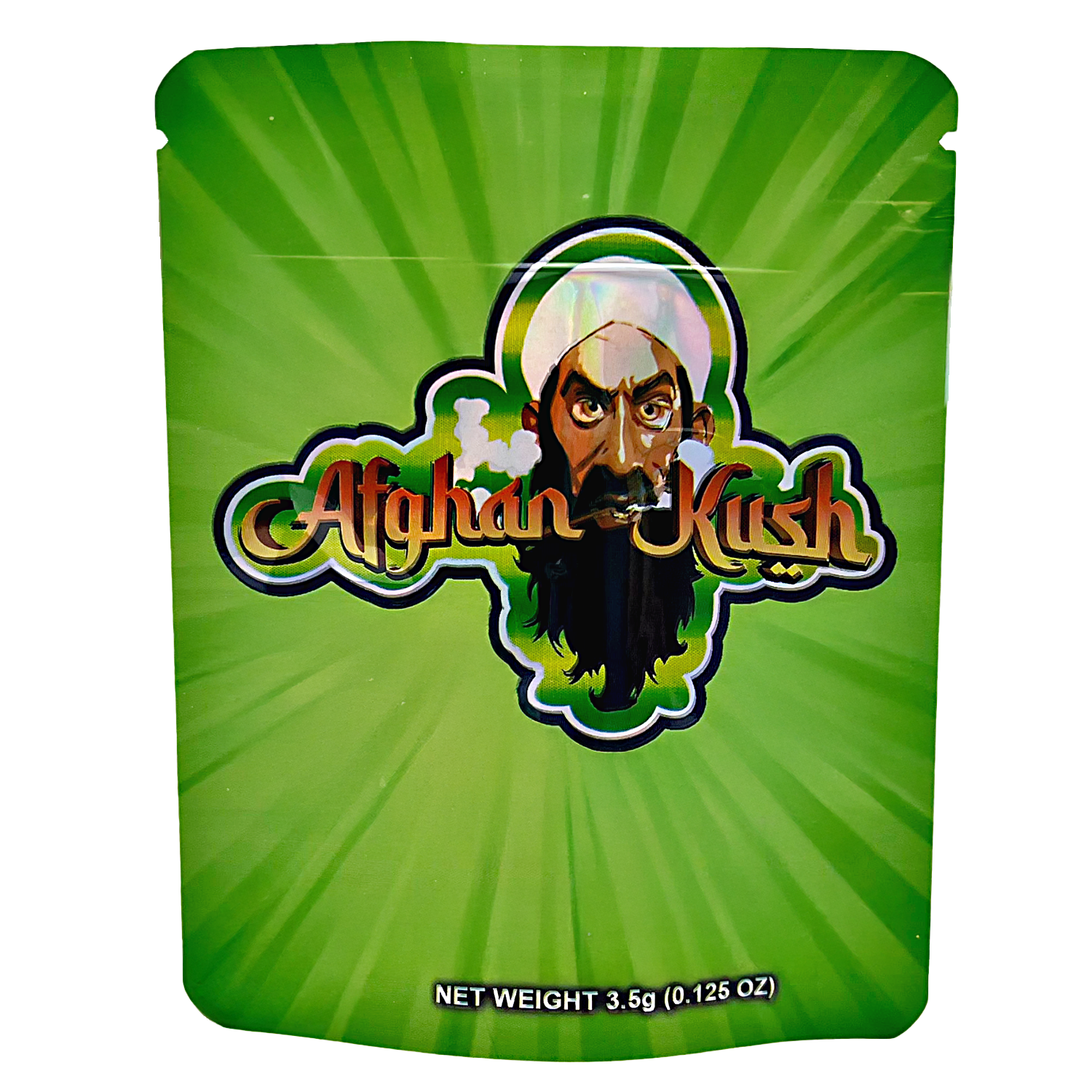 3.5 Gram Mylar Bag – Premium Smell-Proof Packaging – Afghan Kush (50 Count) CMB-35G-002