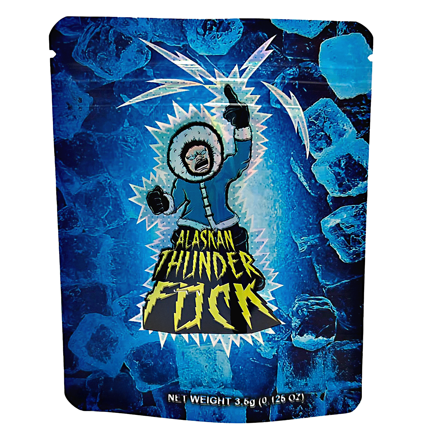 3.5 Gram Mylar Bag – Premium Smell-Proof Flower Packaging – Alaska Thunder Fuck (50 Count) CMB-35G-005