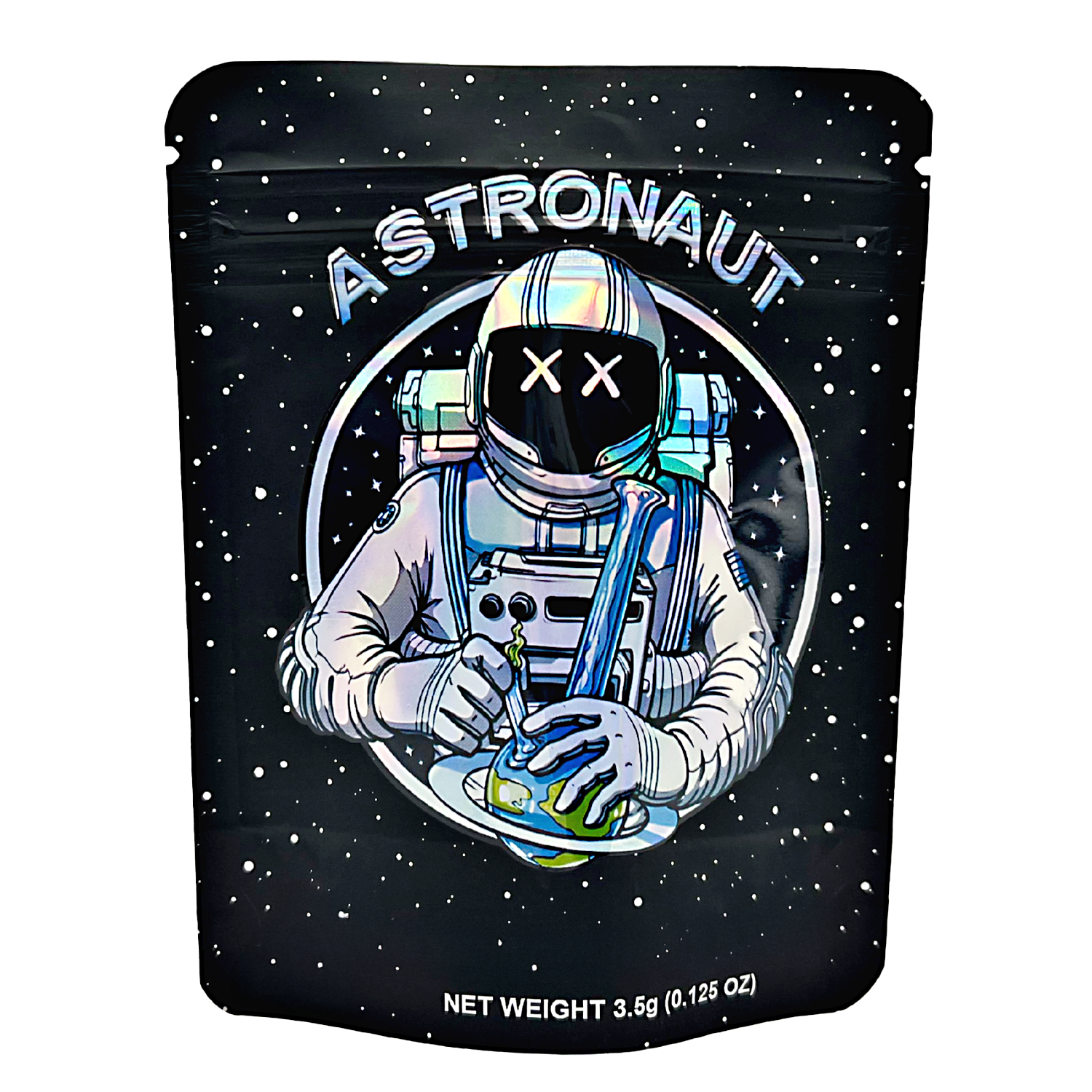 3.5 Gram Mylar Bag – Premium Smell-Proof Packaging – Astronaut (50 Count) CMB-35G-010