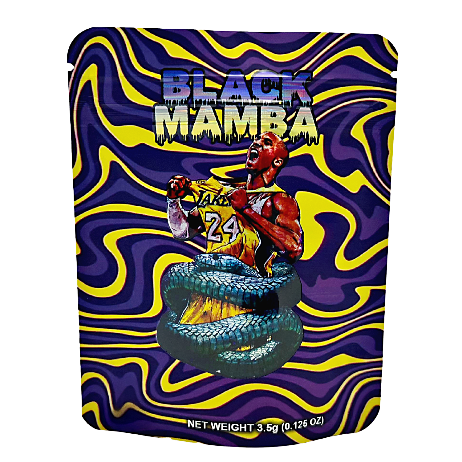 3.5 Gram Mylar Bag – Premium Smell-Proof Packaging – Black Mamba (50 Count) CMB-35G-014