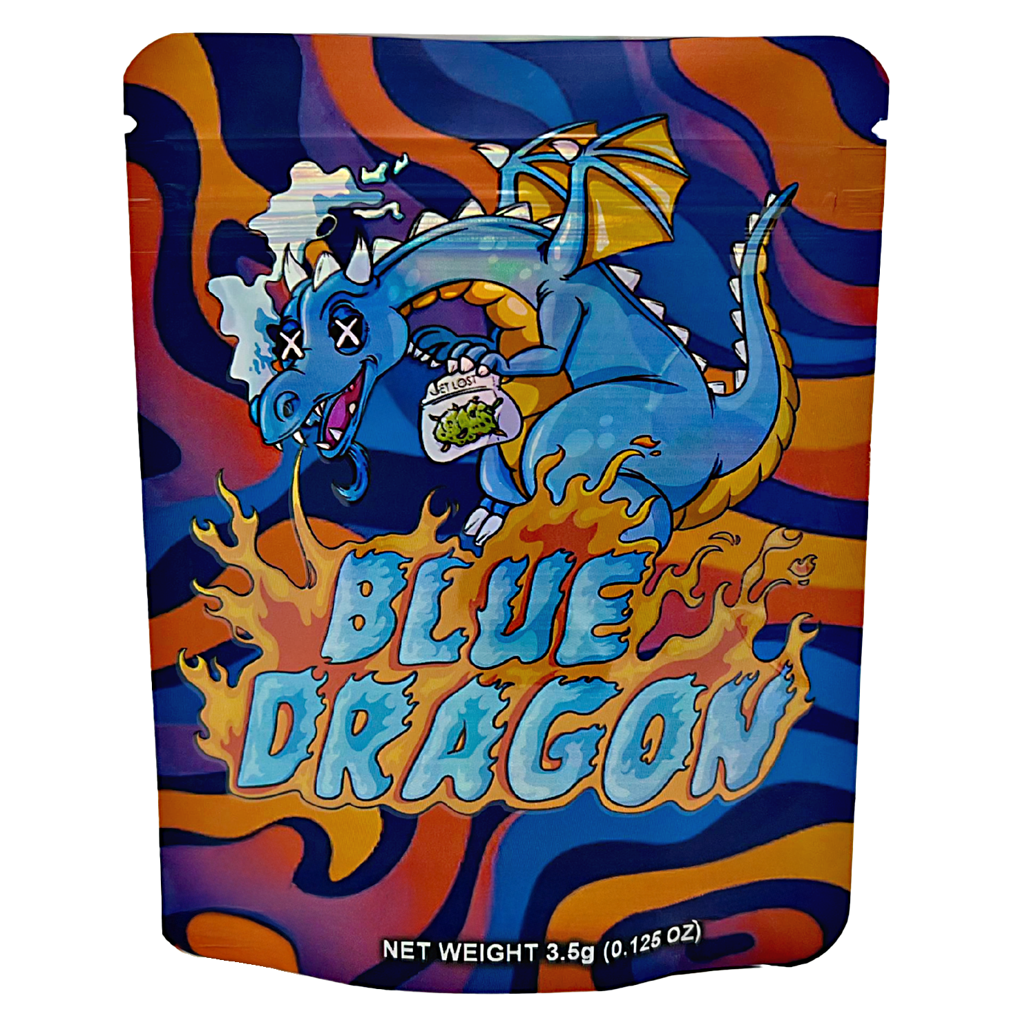 3.5 Gram Mylar Bag – Premium Smell-Proof Packaging – Blue Dragon (50 Count) CMB-35G-015