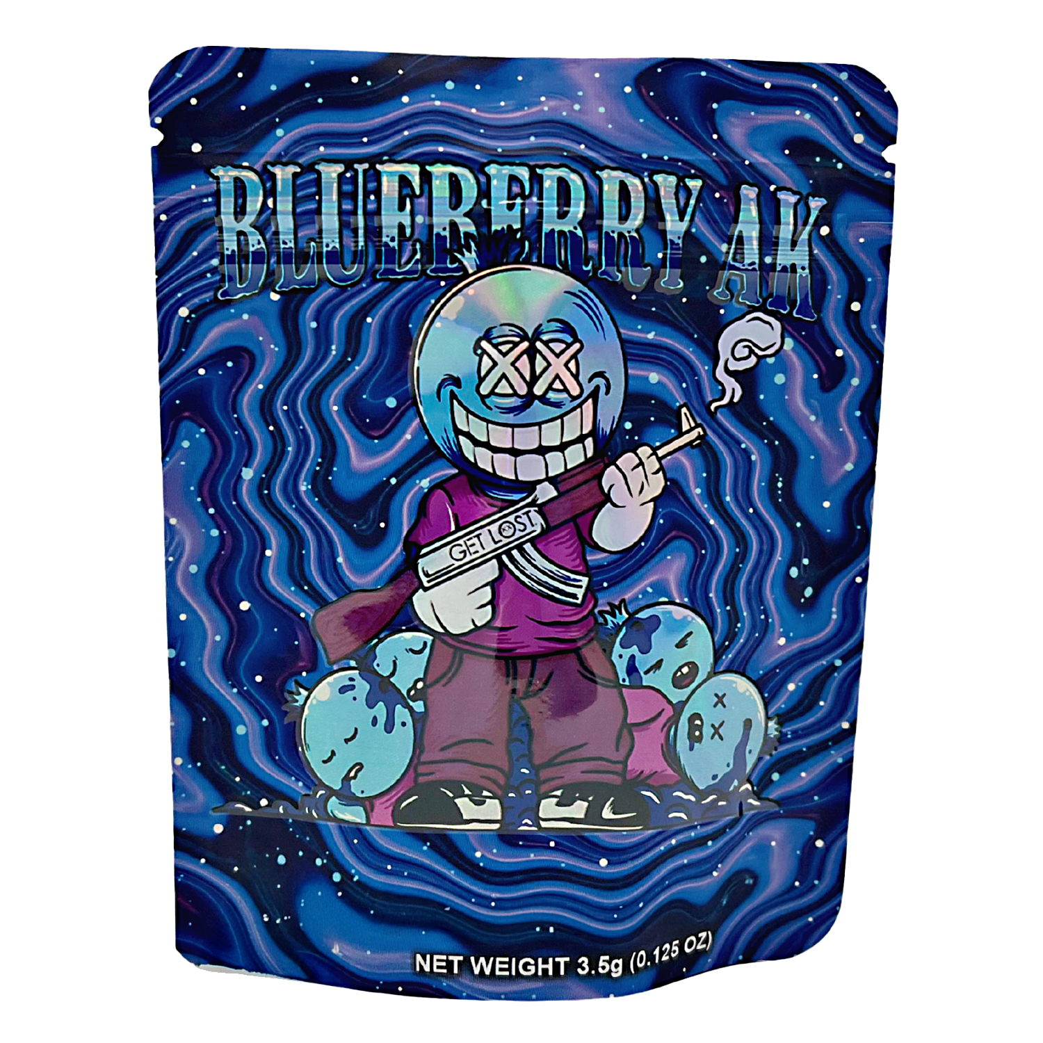 3.5 Gram Mylar Bag – Premium Smell-Proof Packaging – Blueberry AK (50 Count) CMB-35G-017