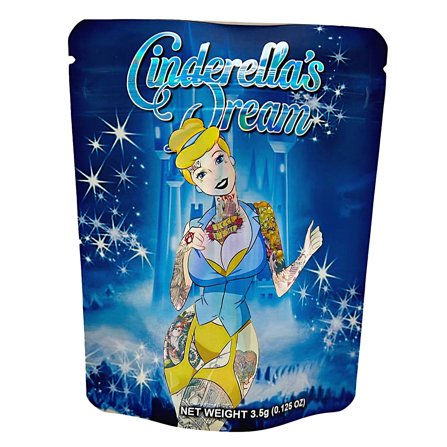 3.5 Gram Mylar Bag – Premium Smell-Proof Packaging – Cinderellas Dream (50 Count) CMB-35G-027