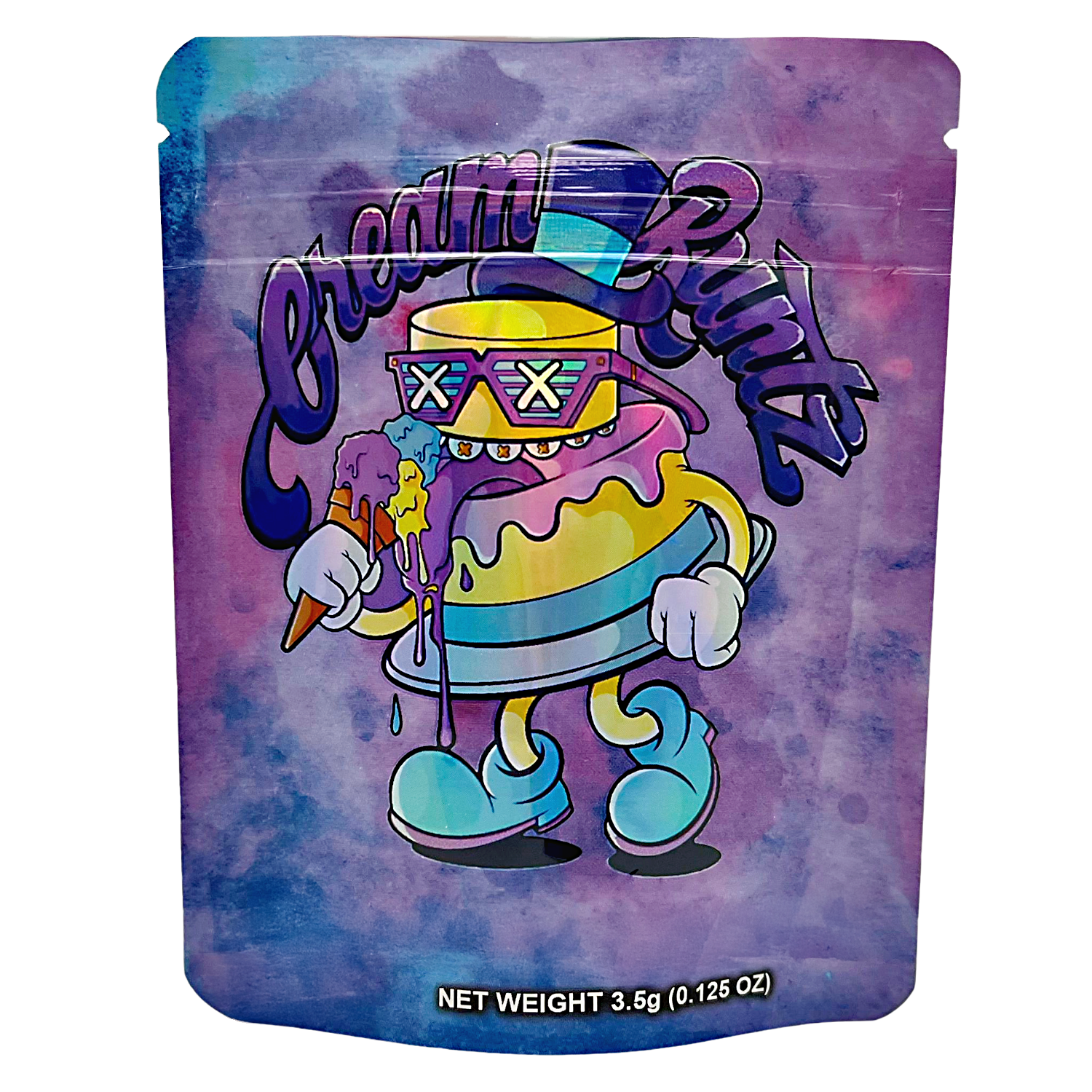 3.5 Gram Mylar Bag – Premium Smell-Proof Packaging – Cream Runtz (50 Count) CMB-35G-029