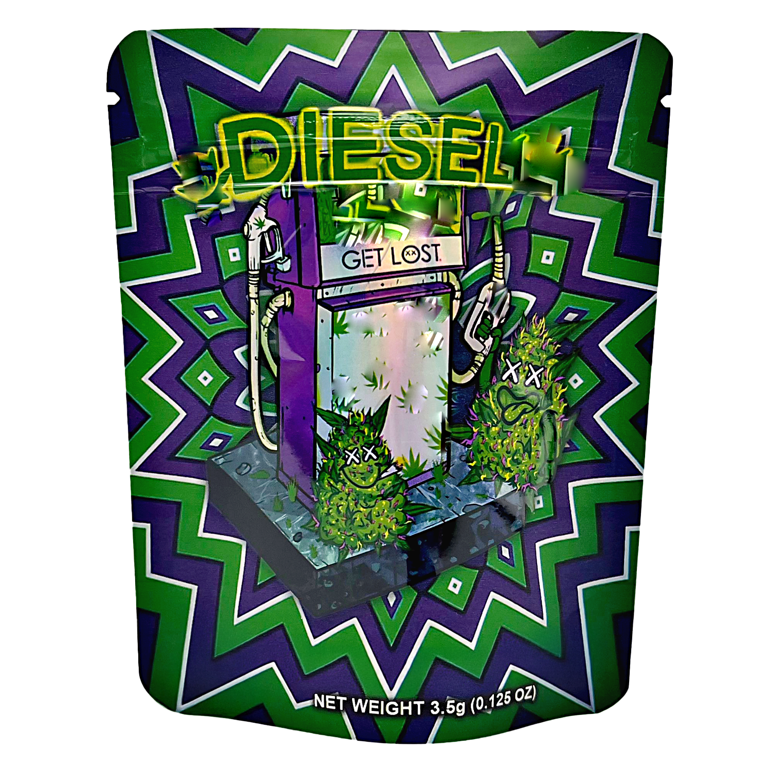 3.5 Gram Mylar Bag – Premium Smell-Proof Packaging – Diesel (50 Count) CMB-35G-031