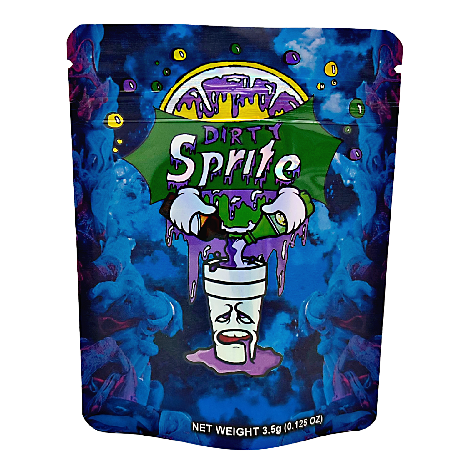 3.5 Gram Mylar Bag – Premium Smell-Proof Packaging – Dirty Sprite (50 Count) CMB-35G-032