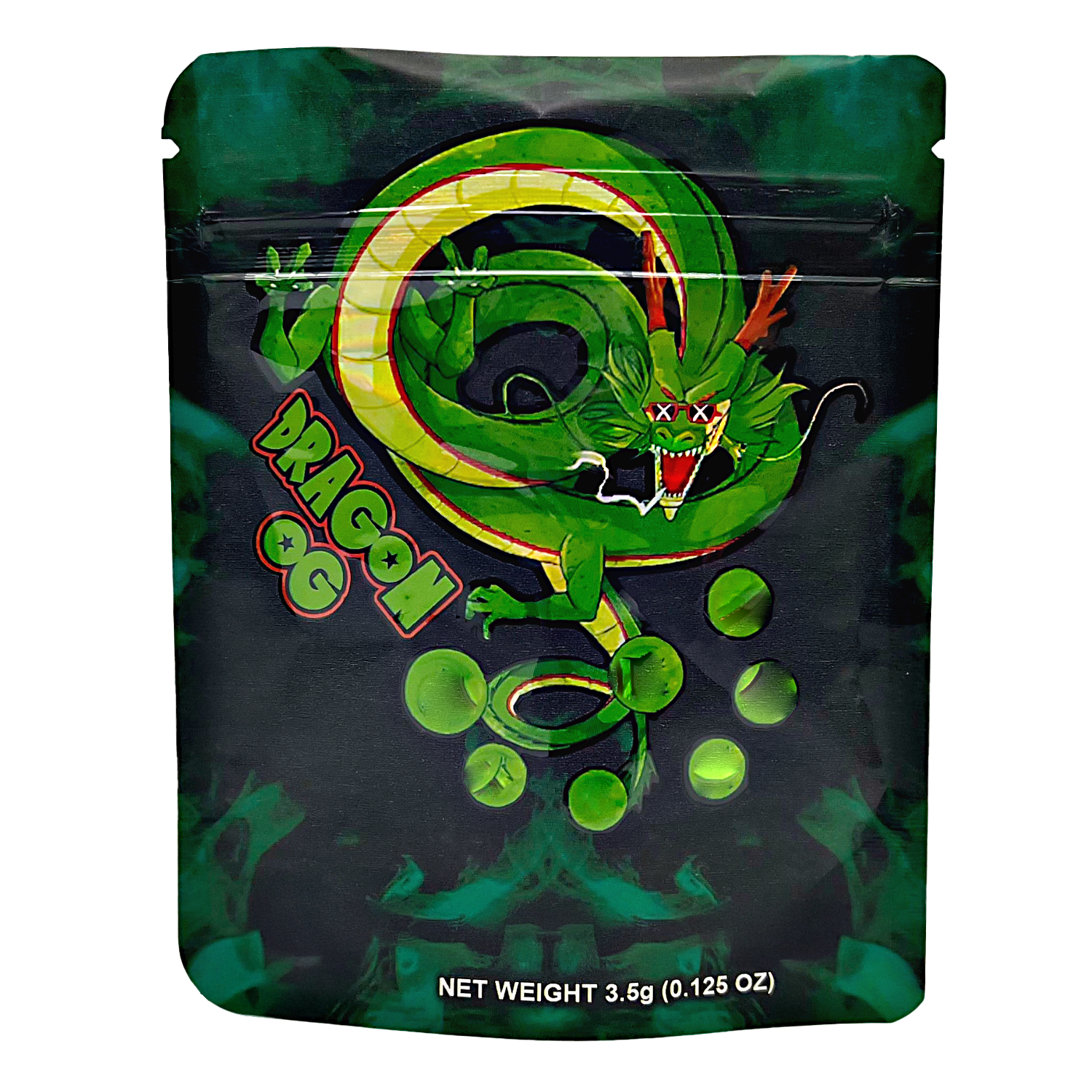 3.5 Gram Mylar Bag – Premium Smell-Proof Packaging – Dragon OG (50 Count) CMB-35G-034