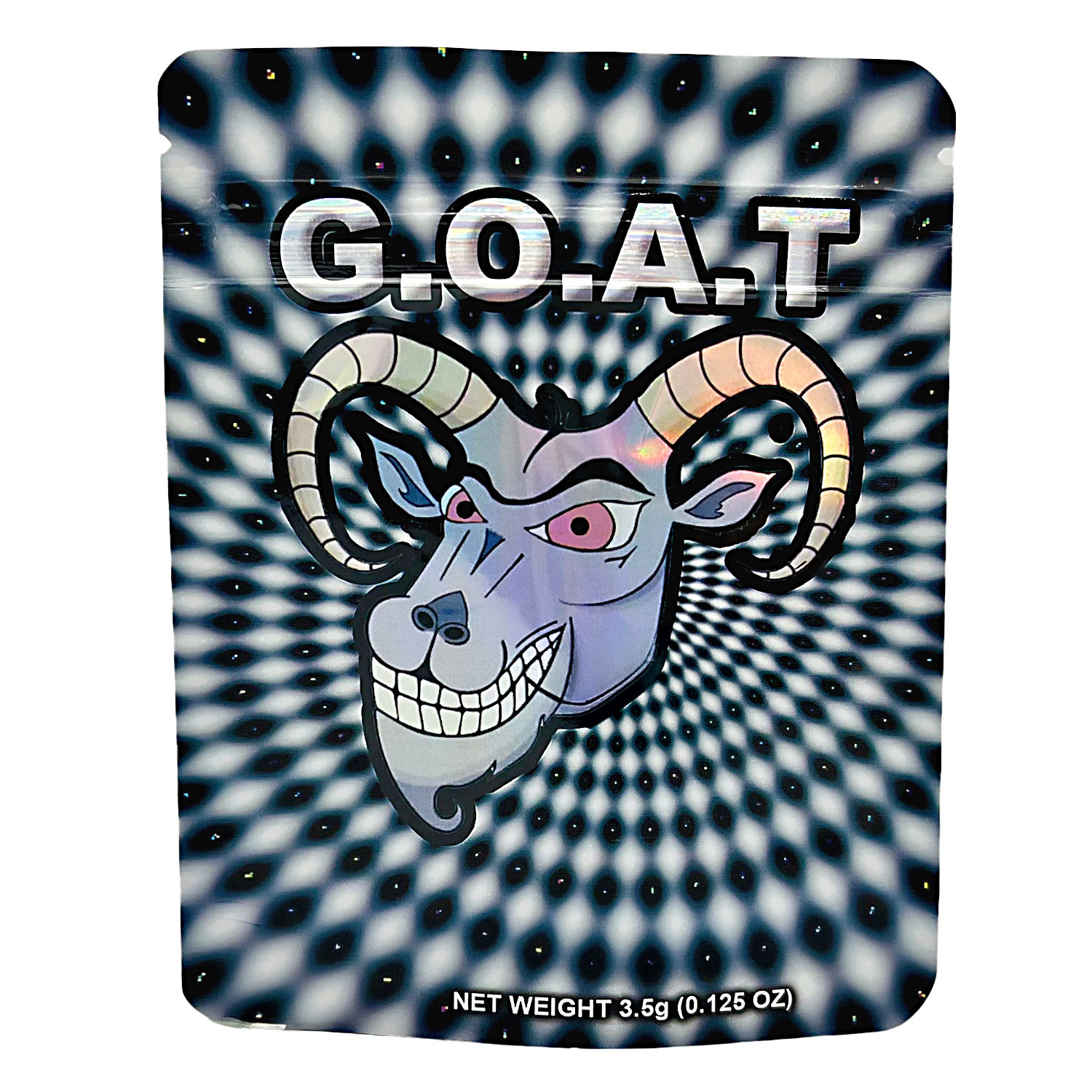 3.5 Gram Mylar Bag – Premium Smell-Proof Packaging – G.O.A.T. (50 Count) CMB-35G-038