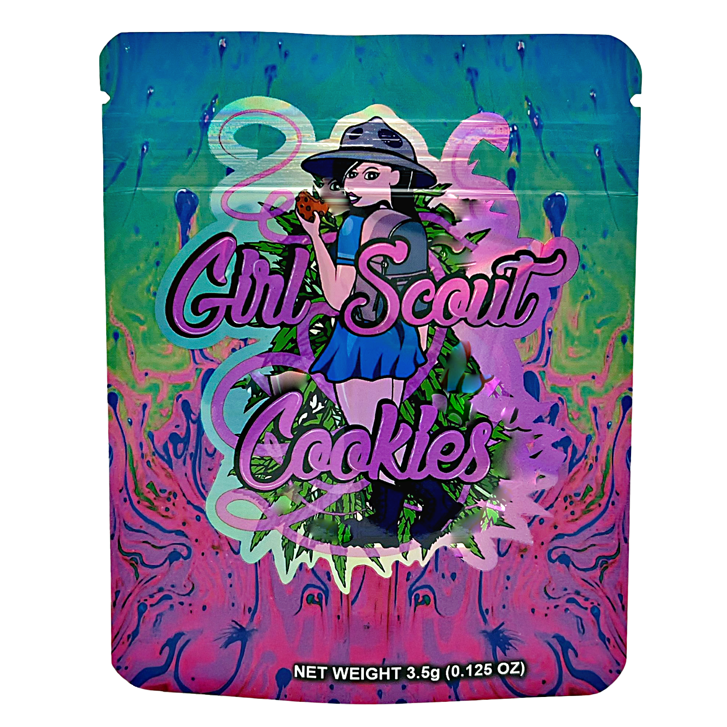 3.5 Gram Mylar Bag – Premium Smell-Proof Packaging – Girl Sour Cookies (50 Count) CMB-35G-040