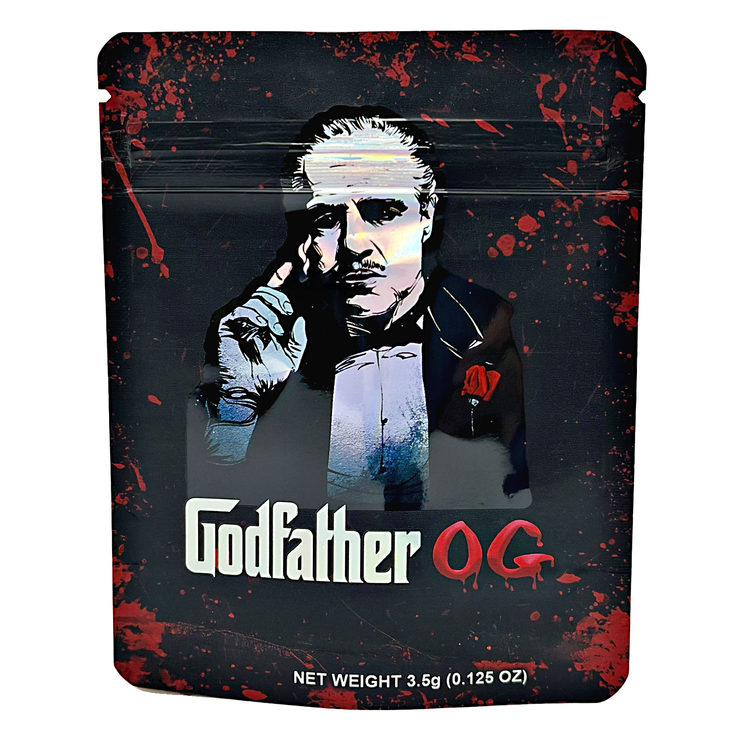 3.5 Gram Mylar Bag – Premium Smell-Proof Packaging – Godfather OG (50 Count) CMB-35G-041