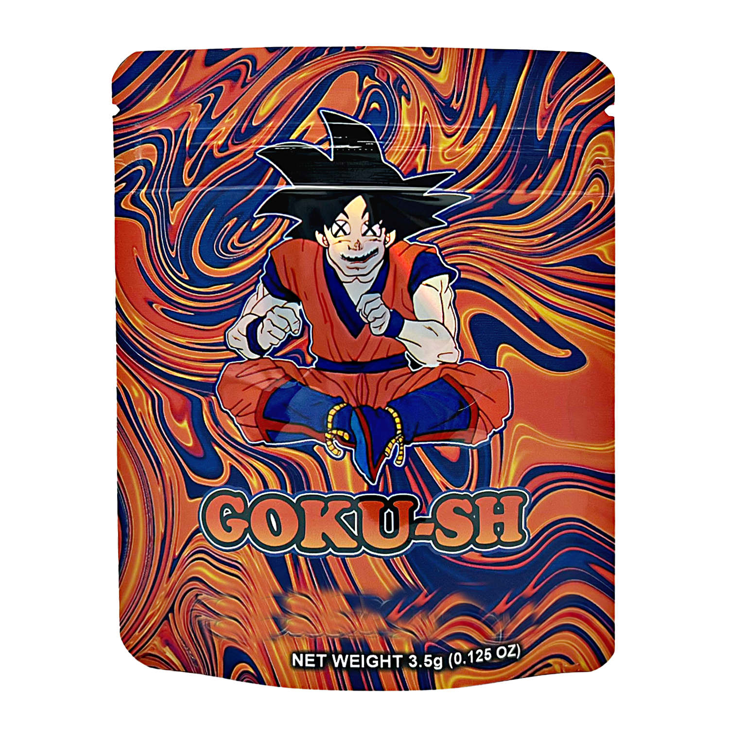 3.5 Gram Mylar Bag – Premium Smell-Proof Packaging – GOKU-SH Orange (50 Count) CMB-35G-044