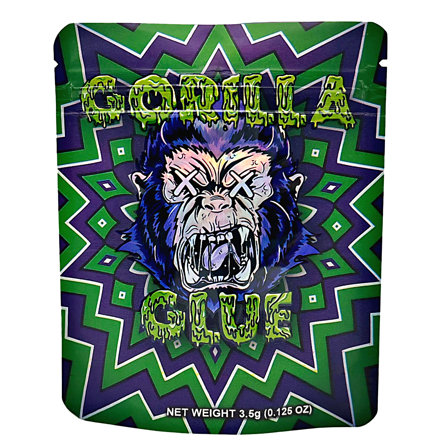 3.5 Gram Mylar Bag – Premium Smell-Proof Packaging – Gorilla Glue (50 Count) CMB-35G-046