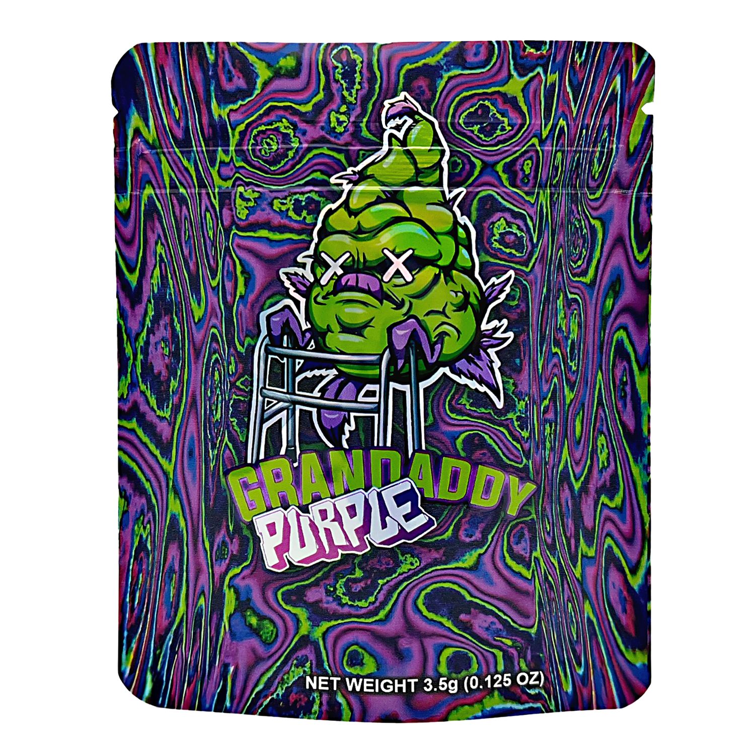 3.5 Gram Mylar Bag – Premium Smell-Proof Packaging – Grandaddy Purple (50 Count) CMB-35G-048