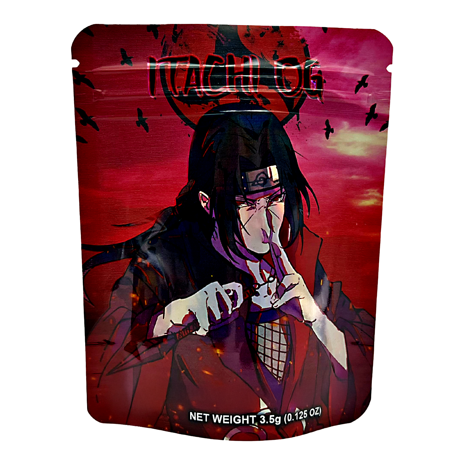 3.5 Gram Mylar Bag – Premium Smell-Proof Packaging – Itachi OG (50 Count) CMB-35G-051