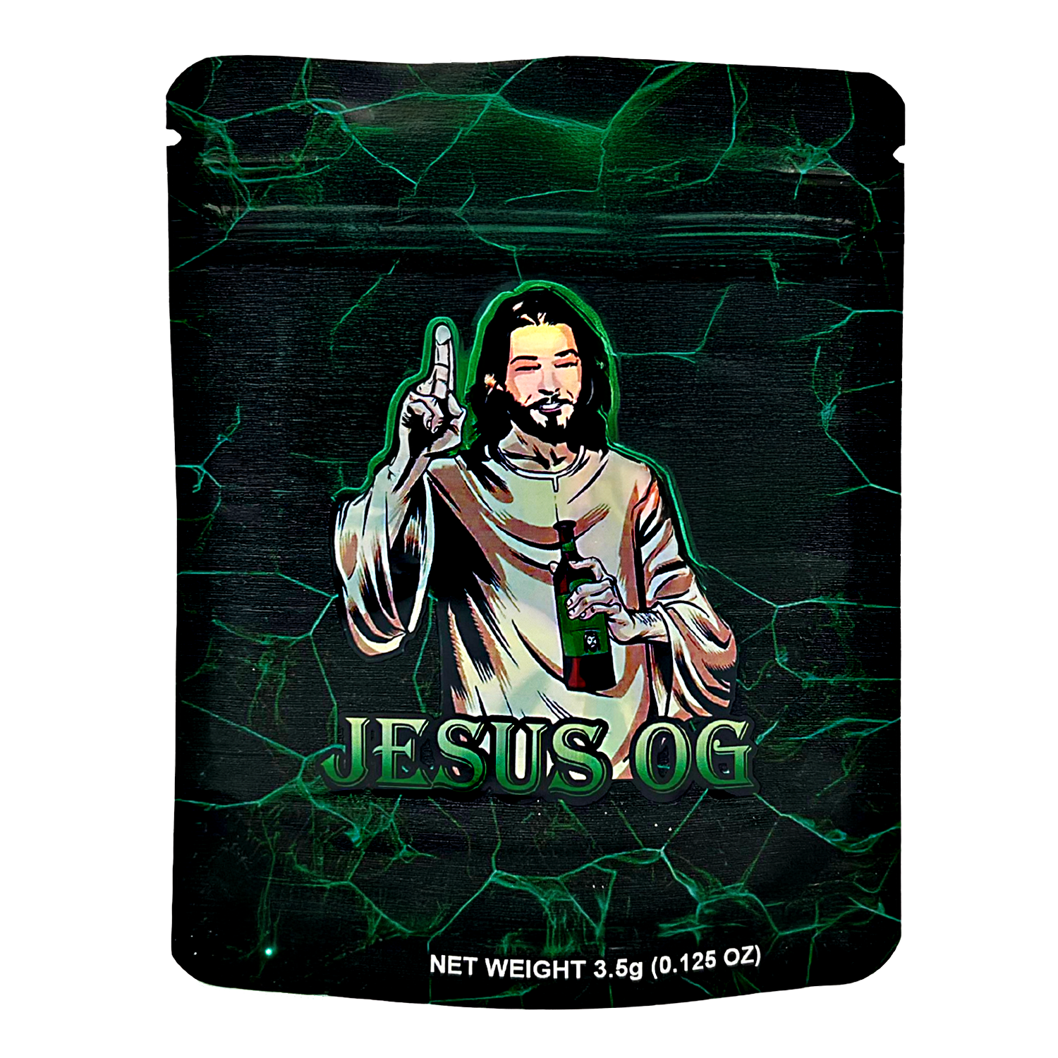 3.5 Gram Mylar Bag – Premium Smell-Proof Packaging – Jesus OG (50 Count) CMB-35G-052