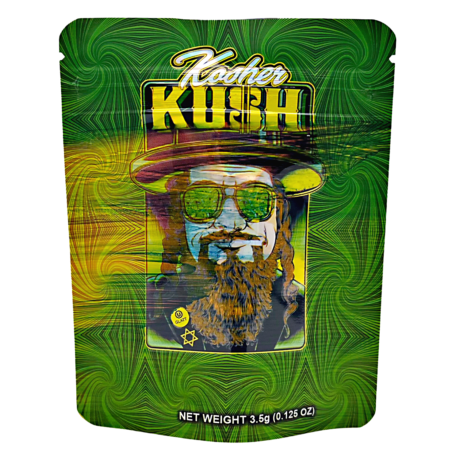 3.5 Gram Mylar Bag – Premium Smell-Proof Packaging – Kosher Kush (50 Count) CMB-35G-057
