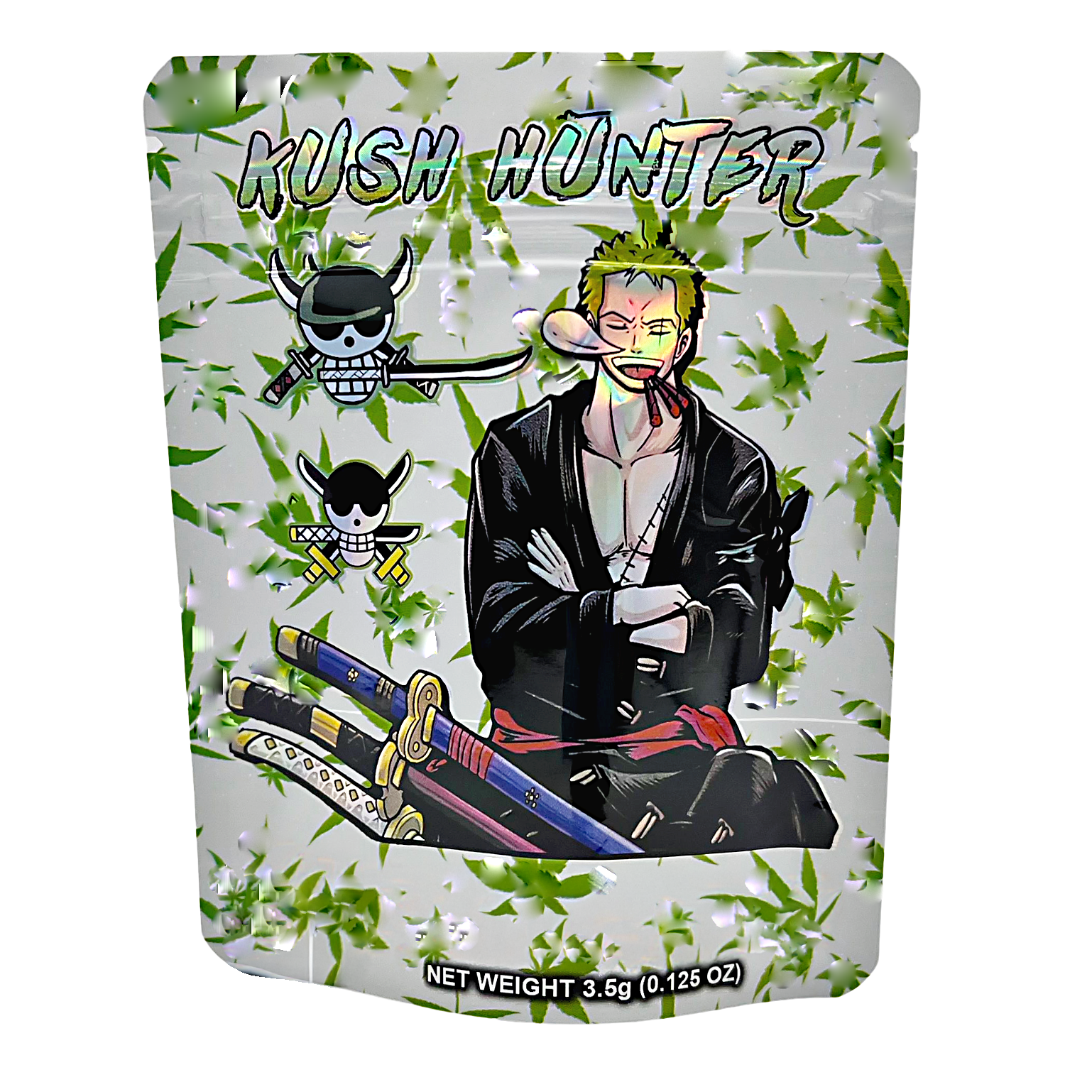 3.5 Gram Mylar Bag – Premium Smell-Proof Packaging – Kush Hunter (50 Count) CMB-35G-058