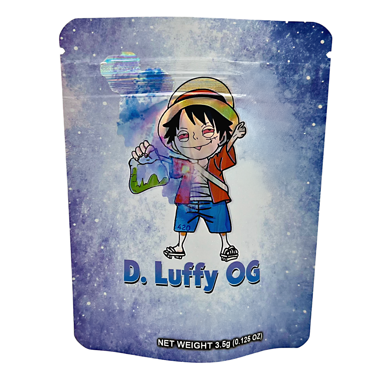3.5 Gram Mylar Bag – Premium Smell-Proof Packaging – D Luffy Stoned (50 Count) CMB-35G-060