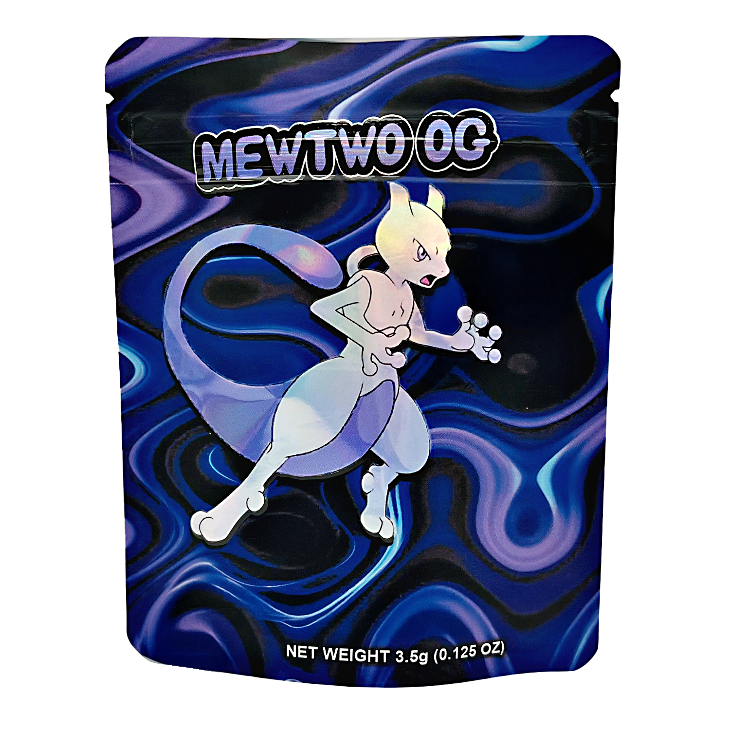 3.5 Gram Mylar Bag – Premium Smell-Proof Packaging – Mewtwo OG (50 Count) CMB-35G-063