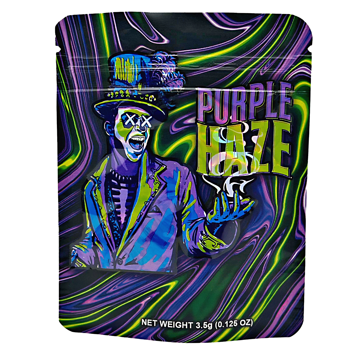 3.5 Gram Mylar Bag – Premium Smell-Proof Packaging – Purple Haze Voodoo (50 Count) CMB-35G-080